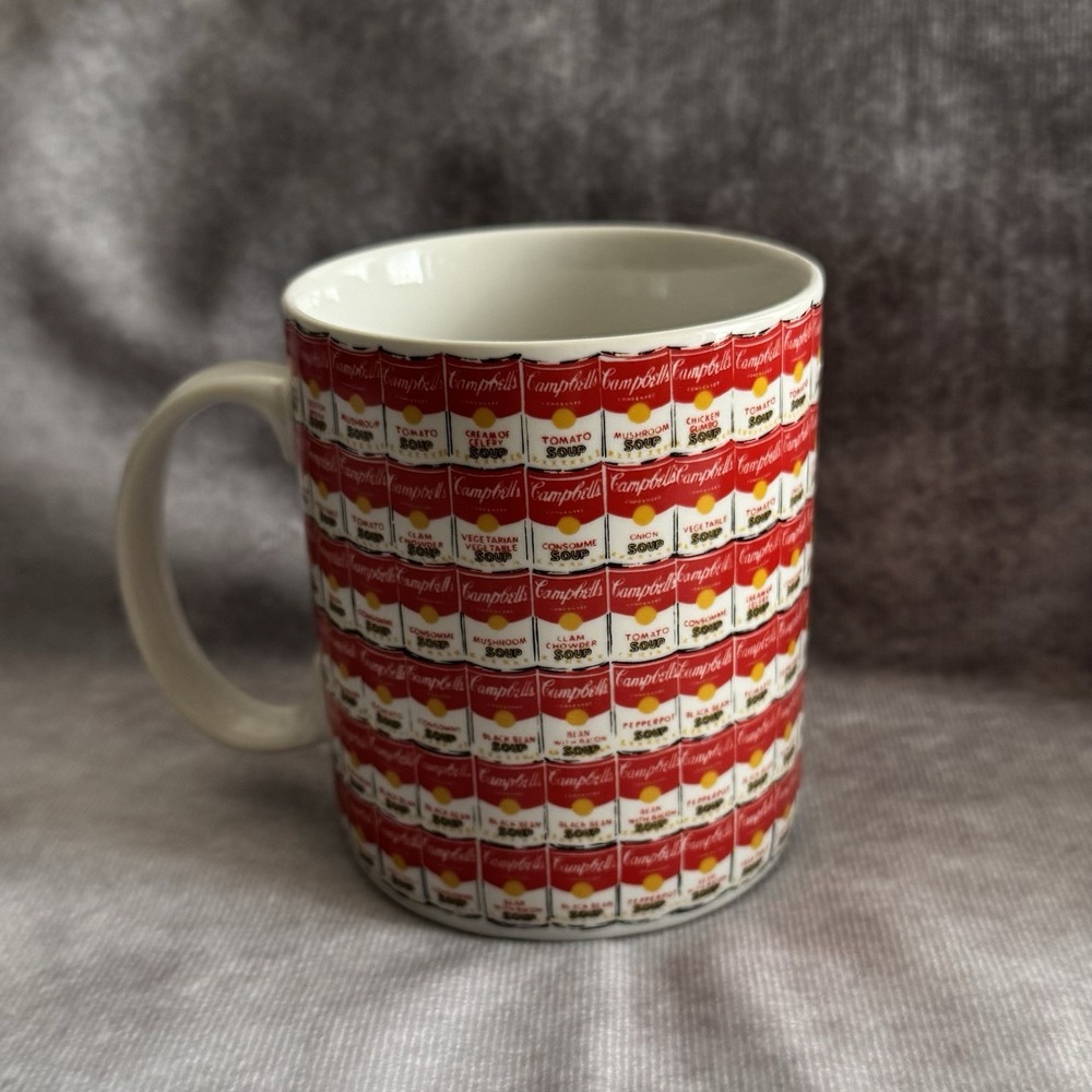 Campbell Soup ANDY WARHOL 100 Cans Mug Signed Handle Coffee Cup Collector - Picture 2 of 5